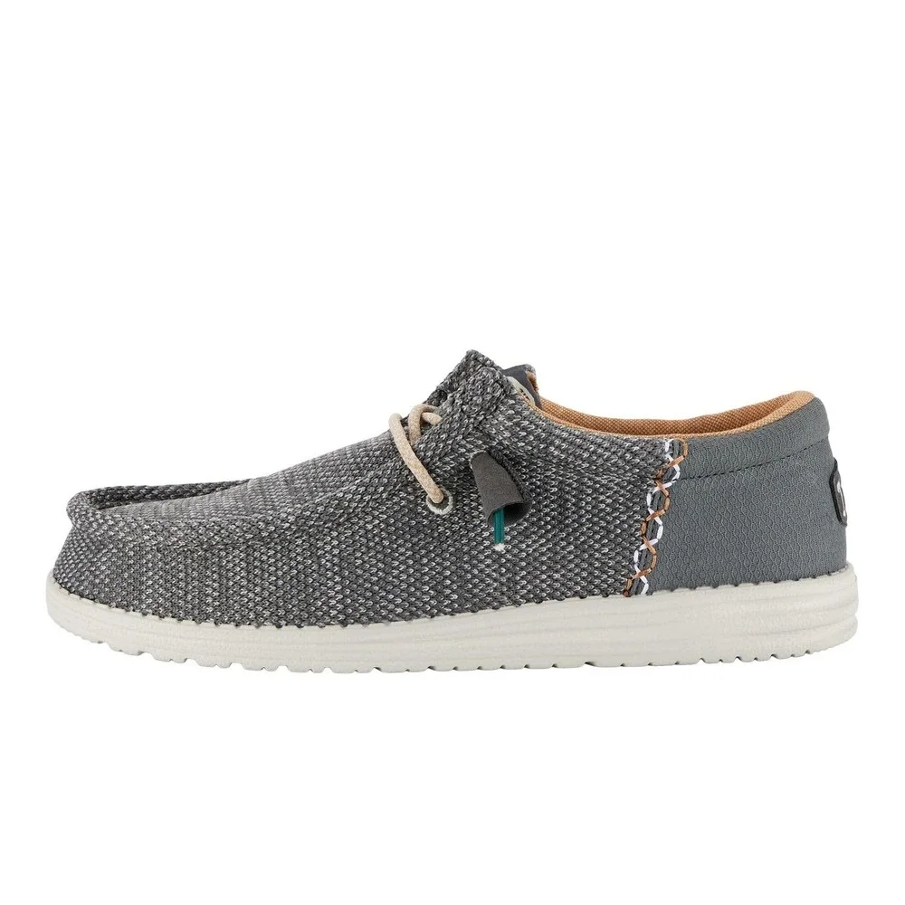Hey Dude Wally Funk Mesh Men's Size 8 Slip On Loafers Linen‎ Gray Shoes NEW